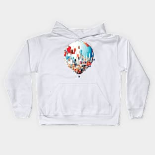 Air Ballon Discovery Travel Landscape Beauty Skyline Kids Hoodie